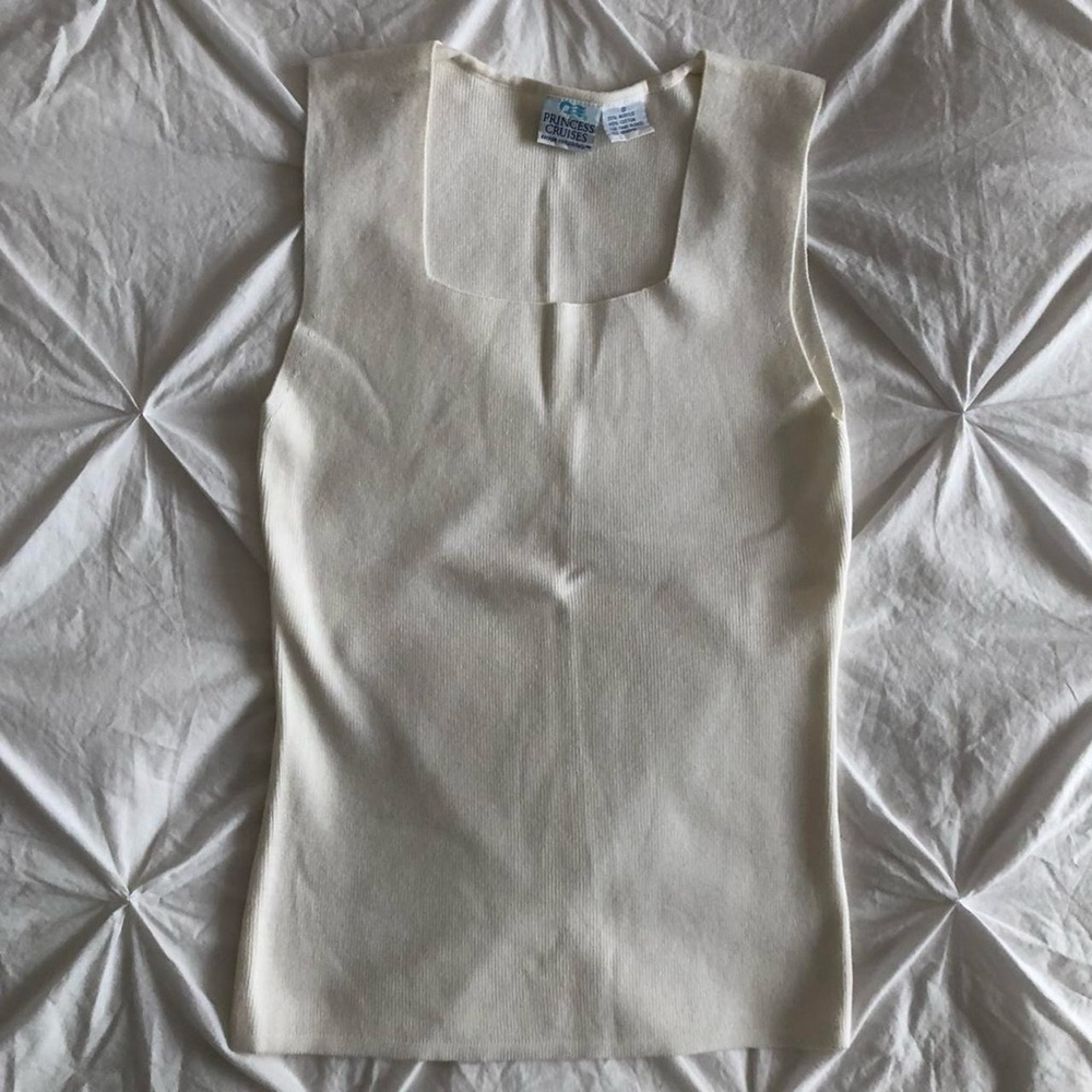princess cruises square neck ribbed tank top